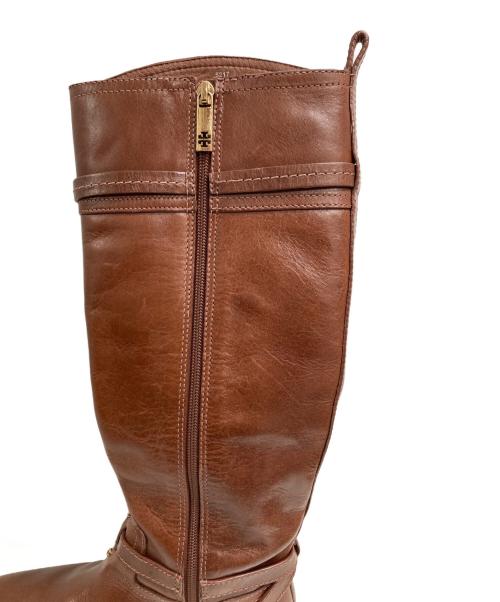 TORY BURCH（トリーバーチ）TORY BURCH (トリーバーチ) レザーロングブーツ ブラウン サイズ:8Mの古着・服飾アイテム