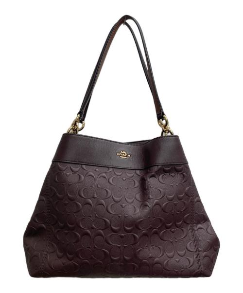 COACH（コーチ）COACH (コーチ) シグネチャートートバッグ ブラウンの古着・服飾アイテム