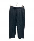A.PRESSEアプレッセ）の古着「Wide Tapered Trousers（ワイド　テーパード　トラウザー）」｜グレー