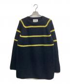 NOMA t.d.ノーマティーディー）の古着「Big Stripe Sweater（ビッグ　ストライプ　スウェット）」｜ブラック