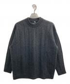 ATONエイトン）の古着「MOHAIR SILK SHAGGY RANDOM RIB CREWNECK（モヘア　シルク　シャギー　ランダム　リブ　クルーネック）」｜グレー