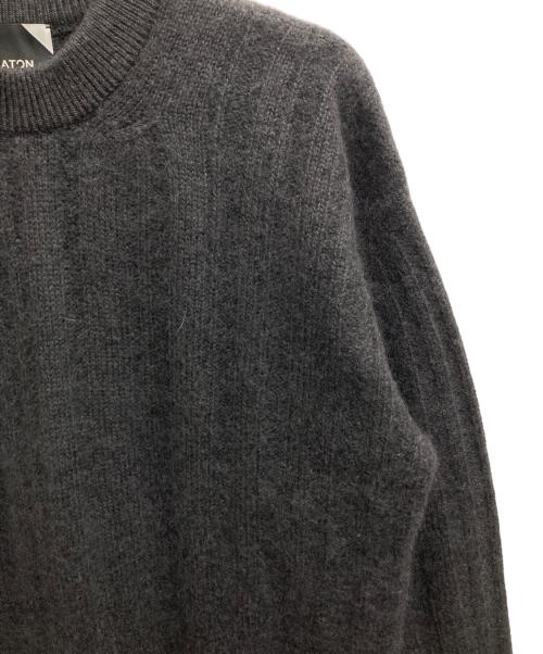 ATON（エイトン）ATON (エイトン) MOHAIR SILK SHAGGY RANDOM RIB CREWNECK（モヘア　シルク　シャギー　ランダム　リブ　クルーネック） グレー サイズ:04の古着・服飾アイテム
