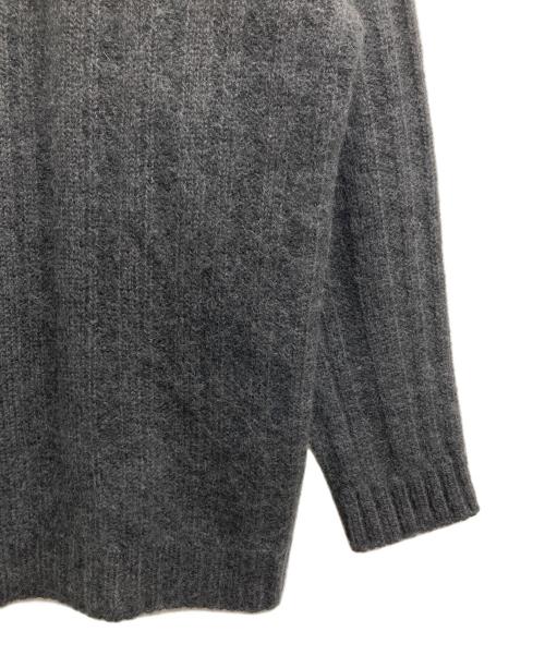 ATON（エイトン）ATON (エイトン) MOHAIR SILK SHAGGY RANDOM RIB CREWNECK（モヘア　シルク　シャギー　ランダム　リブ　クルーネック） グレー サイズ:04の古着・服飾アイテム