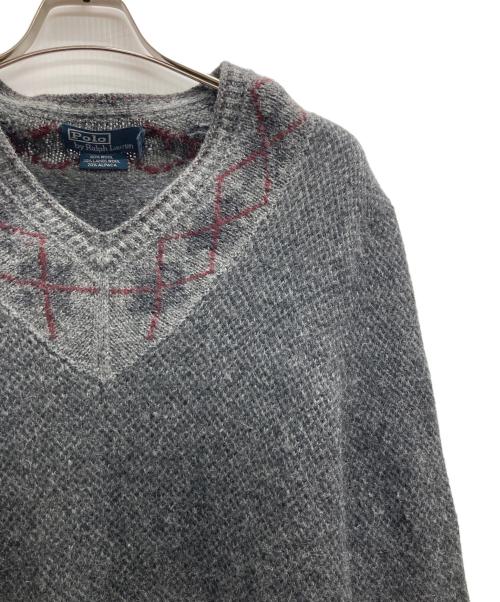 POLO RALPH LAUREN（ポロ・ラルフローレン）POLO RALPH LAUREN (ポロ・ラルフローレン) チルデンニット グレー サイズ:Lの古着・服飾アイテム