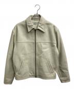 GUESS USAゲス ユーエスエー）の古着「COW LEATHER JACKET（カウ　レザー　ジャケット）」｜アイボリー