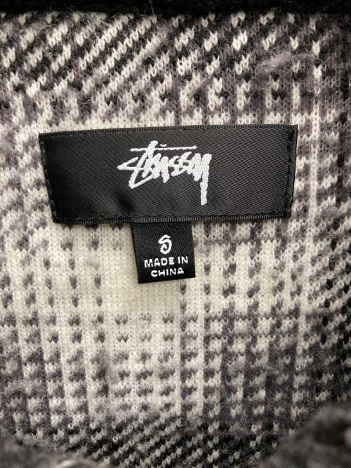 stussy（ステューシー）stussy (ステューシー) Plaid Sherpa Shirt（プレイド　シェルパ　シャツ） ブラック サイズ:Sの古着・服飾アイテム