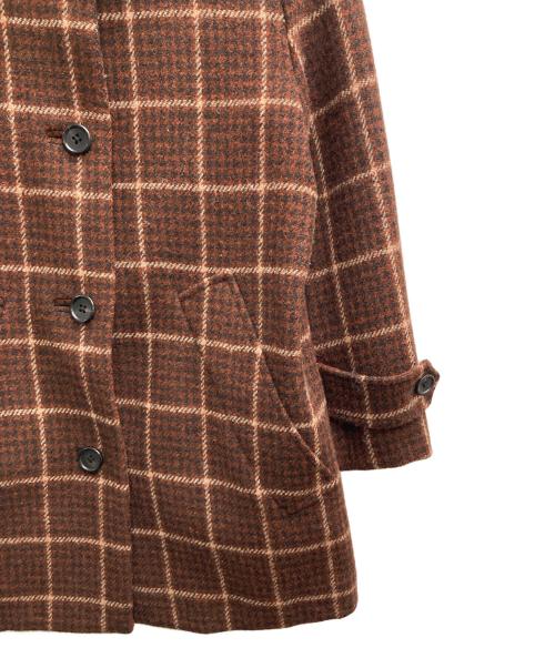 MARGARET HOWELL（マーガレットハウエル）MARGARET HOWELL (マーガレットハウエル) HOUNDSTOOTH CHECK WOOL（ハウンドトゥース　チェック　ウール） ブラウン サイズ:１の古着・服飾アイテム