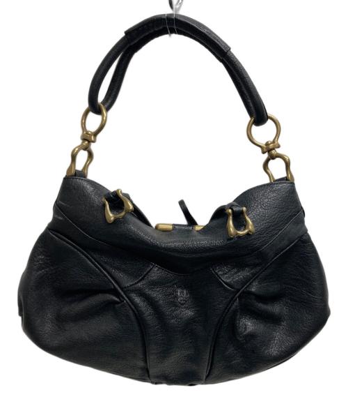 TOFF&LOADSTONE（トフアンドロードストーン）TOFF&LOADSTONE (トフアンドロードストーン) レザーハンドバッグ ブラックの古着・服飾アイテム