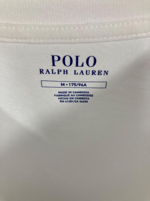 POLO RALPH LAUREN（ポロ・ラルフローレン）POLO RALPH LAUREN (ポロ・ラルフローレン) クルーネックカットソー ホワイト サイズ:Mの古着・服飾アイテム