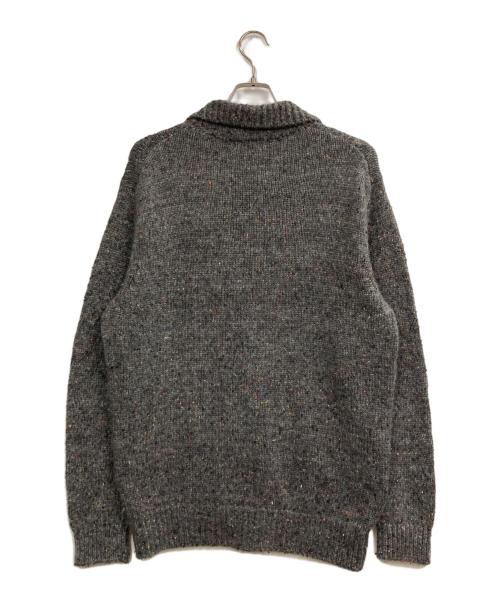 PAPAS PLUS（パパスプラス）PAPAS PLUS (パパスプラス) シルク混ニットカーディガン グレー サイズ:Lの古着・服飾アイテム