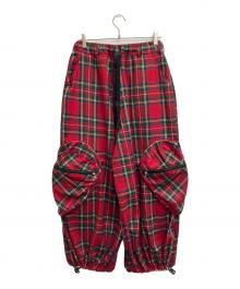 HEIHEI（ヘイヘイ）の古着「ハートポケットカーゴパンツ」｜レッド