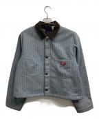 Dickiesディッキーズ）の古着「ヘリンボーンショートジャケット」｜スカイブルー