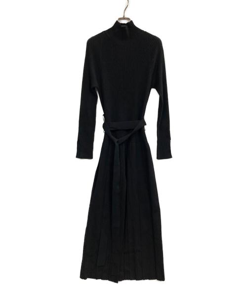 ADORE（アドーア）ADORE (アドーア) ドライリブニットワンピース ブラック サイズ:38の古着・服飾アイテム