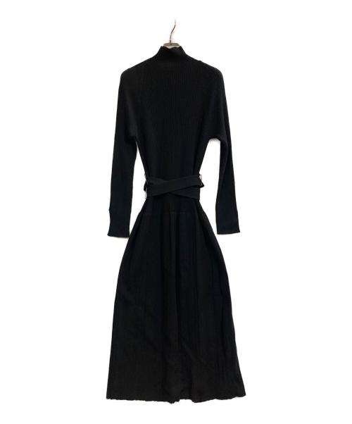 ADORE（アドーア）ADORE (アドーア) ドライリブニットワンピース ブラック サイズ:38の古着・服飾アイテム