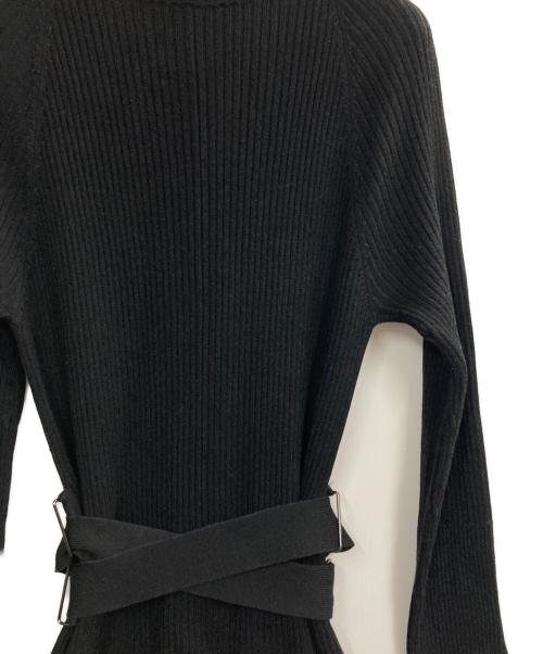 ADORE（アドーア）ADORE (アドーア) ドライリブニットワンピース ブラック サイズ:38の古着・服飾アイテム