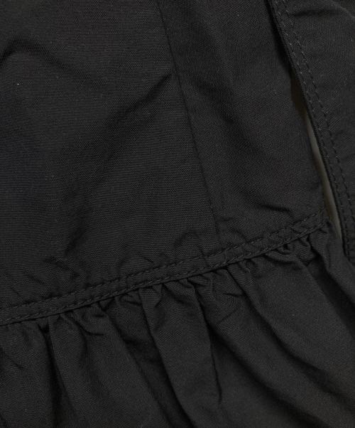 PLAN C（プランシー）PLAN C (プランシー) タフタリボンノースリーブ裾フレアワンピース ブラック サイズ:40の古着・服飾アイテム