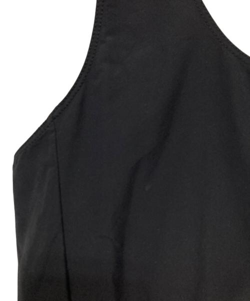 PLAN C（プランシー）PLAN C (プランシー) タフタリボンノースリーブ裾フレアワンピース ブラック サイズ:40の古着・服飾アイテム