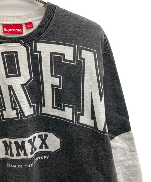 SUPREME（シュプリーム）Supreme (シュプリーム) 20AW Overprint Crewneck グレー サイズ:Mの古着・服飾アイテム