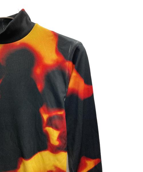 taupe（トープ）taupe (トープ) GRAPHICAL MOCK-NECK TOP（グラフィカル　モック　ネック　トップ） ブラック サイズ:２の古着・服飾アイテム