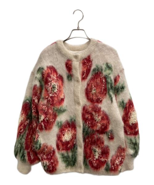 Ameri（アメリ）AMERI (アメリ) VERONICA JACQUARD KNIT CARDIGAN ベージュ サイズ:Fの古着・服飾アイテム