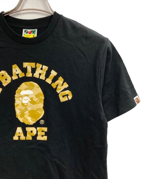 A BATHING APE（アベイシングエイプ）A BATHING APE (アベイシングエイプ) プリントTシャツ ブラック サイズ:Mの古着・服飾アイテム