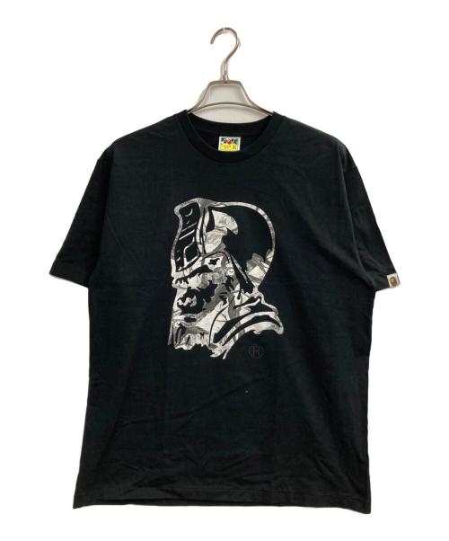 A BATHING APE（アベイシングエイプ）A BATHING APE (アベイシングエイプ) TREE EDGE CAMO GENERAL TEE ブラック サイズ:XLの古着・服飾アイテム
