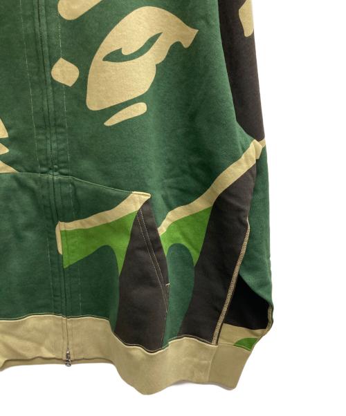 A BATHING APE（ア ベイシング エイプ）A BATHING APE (ア ベイシング エイプ) Mega Abc Camo Double Shark Relaxed Fit Full Zip Hoodie グリーン サイズ:XLの古着・服飾アイテム