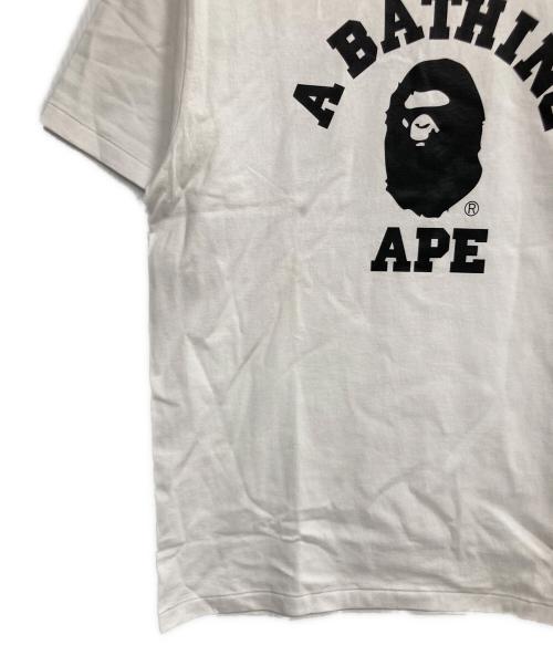 A BATHING APE（アベイシングエイプ）A BATHING APE (アベイシングエイプ) プリントTシャツ ホワイト サイズ:Lの古着・服飾アイテム