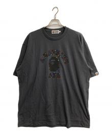 A BATHING APE（アベイシングエイプ）の古着「ラインストーンTシャツ」｜ブラック
