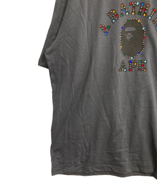 A BATHING APE（アベイシングエイプ）A BATHING APE (アベイシングエイプ) ラインストーンTシャツ ブラック サイズ:2XLの古着・服飾アイテム