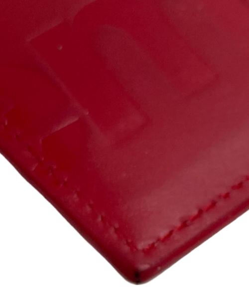 SUPREME（シュプリーム）Supreme (シュプリーム) Leather Zip Card Holder レッドの古着・服飾アイテム