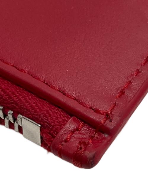 SUPREME（シュプリーム）Supreme (シュプリーム) Leather Zip Card Holder レッドの古着・服飾アイテム