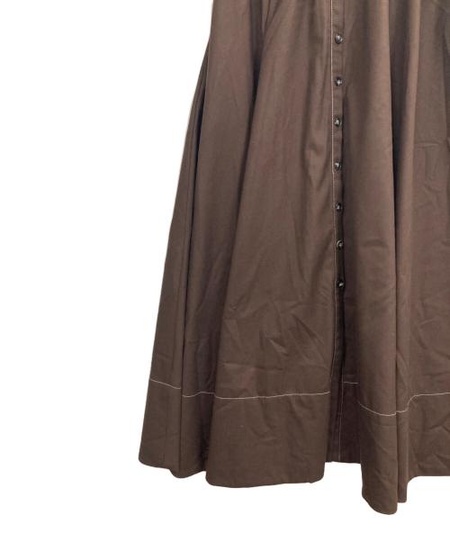 Snidel（スナイデル）Snidel (スナイデル) コルセットディテールシャツワンピース ブラウンの古着・服飾アイテム