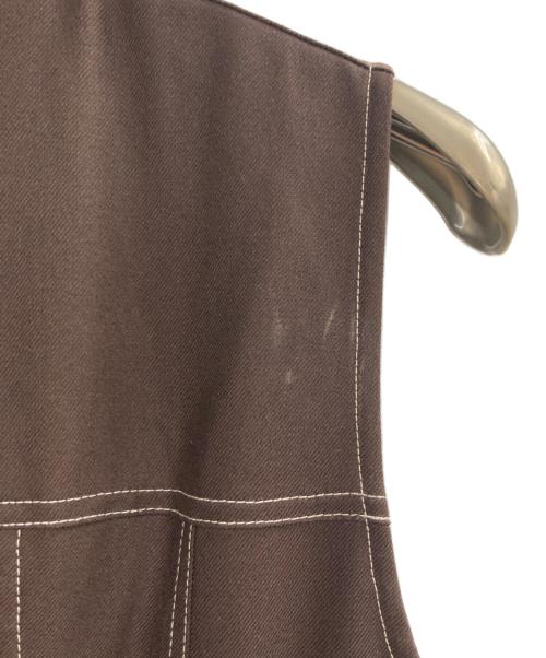 Snidel（スナイデル）Snidel (スナイデル) コルセットディテールシャツワンピース ブラウンの古着・服飾アイテム