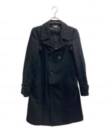 BLACK COMME des GARCONS（ブラックコムデギャルソン）の古着「ベルト付きPーコート」｜ブラック