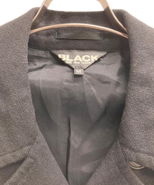 BLACK COMME des GARCONS（ブラックコムデギャルソン）BLACK COMME des GARCONS (ブラックコムデギャルソン) ベルト付きPーコート ブラック サイズ:Mの古着・服飾アイテム