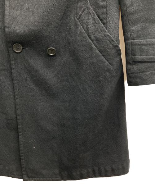 BLACK COMME des GARCONS（ブラックコムデギャルソン）BLACK COMME des GARCONS (ブラックコムデギャルソン) ベルト付きPーコート ブラック サイズ:Mの古着・服飾アイテム