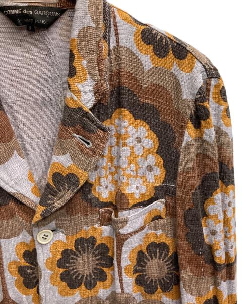 COMME des GARCONS HOMME PLUS（コムデギャルソンオムプリュス）COMME des GARCONS HOMME PLUS (コムデギャルソンオムプリュス) 総柄レーヨンジャケット ベージュ サイズ:Sの古着・服飾アイテム