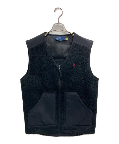 POLO RALPH LAUREN（ポロ・ラルフローレン）POLO RALPH LAUREN (ポロ・ラルフローレン) ウィンドブロッキングハイブリッドベスト ブラック サイズ:Sの古着・服飾アイテム