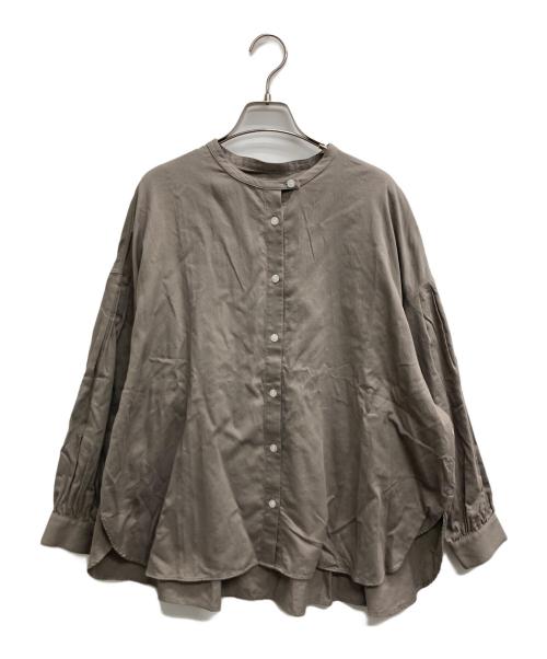 HUIS（ハウス）huis (ハウス) やわらかサテンバルーンスリーブブラウス ベージュ サイズ:Fの古着・服飾アイテム