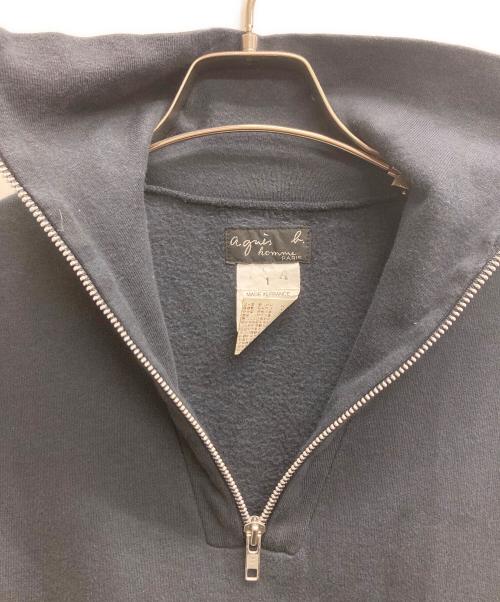 agnes b homme（アニエスベーオム）agnes b homme (アニエスベーオム) ハーフジップスウェット ネイビー サイズ:1の古着・服飾アイテム