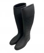 GUCCIグッチ）の古着「GG総柄ラバーロングブーツ」｜ブラック