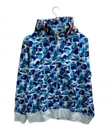 A BATHING APE（ア ベイシング エイプ）の古着「Camo Shark Full Zip Hoodie（カモ　シャーク　フル　ジップ　フーディ）」｜スカイブルー