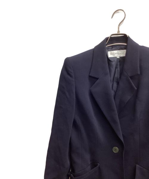 Yves Saint Laurent（イヴサンローラン）Yves Saint Laurent (イヴサンローラン) 1Bジャケット ネイビー サイズ:34の古着・服飾アイテム