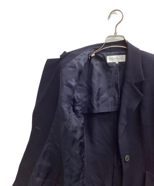 Yves Saint Laurent（イヴサンローラン）Yves Saint Laurent (イヴサンローラン) 1Bジャケット ネイビー サイズ:34の古着・服飾アイテム