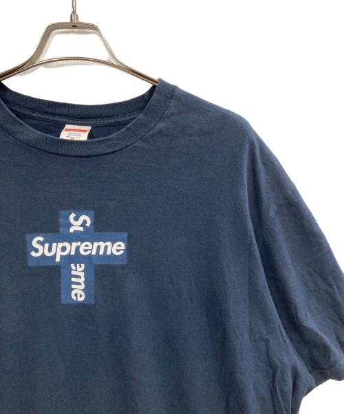 SUPREME（シュプリーム）Supreme (シュプリーム) Supreme Cross Box Logo TEE ネイビー サイズ:XLの古着・服飾アイテム