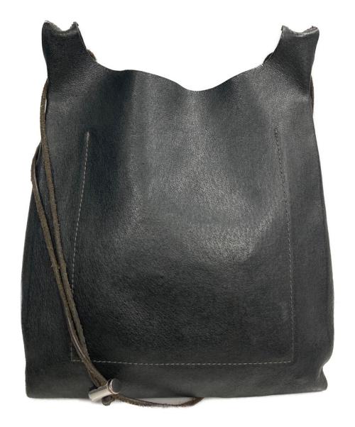 TOKYO LEATHER FACTORY（トウキョウ レザー ファクトリー）tokyo leather factory (トウキョウ レザー ファクトリー) レザーショルダーバッグ ブラックの古着・服飾アイテム