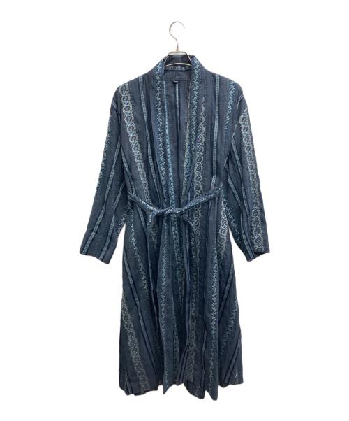 45R（フォーティファイブ・アール）45R (フォーティファイブ・アール) フラワージャカードのハッピィロング ネイビー サイズ:表記なしの古着・服飾アイテム