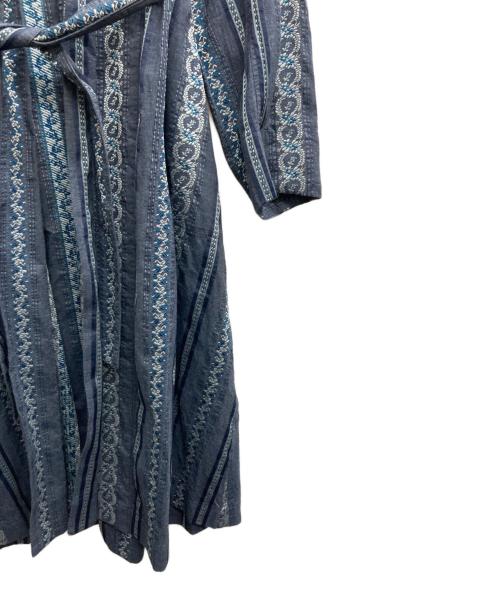 45R（フォーティファイブ・アール）45R (フォーティファイブ・アール) フラワージャカードのハッピィロング ネイビー サイズ:表記なしの古着・服飾アイテム