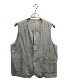 nestrobe confect（ネストローブ コンフェクト）の古着「リネンクルーネックベスト」｜グレー